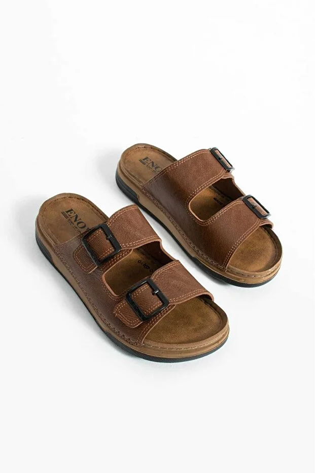 Erkek Ortopedik Rahat Taban Dikişli Şık Erkek Rahat Terliği