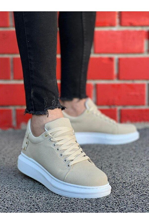 Cilt Bağcıklı Erkek Spor Sneaker Ortopedik Taban Günlük Ayakkabı