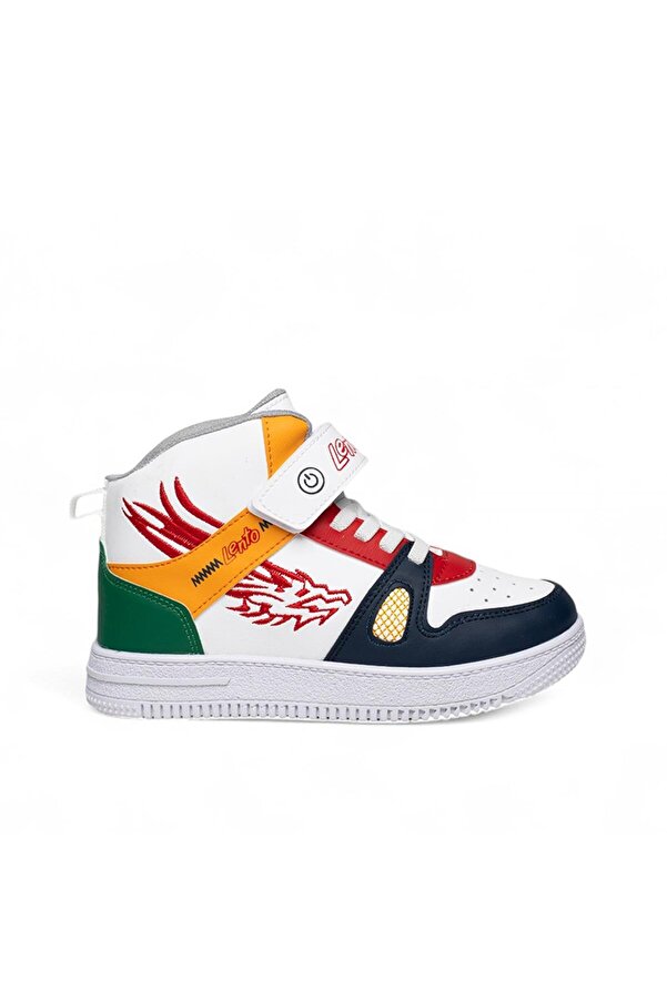 Çocuk Ortopedik Basketbol Cırtlı Esnek Hafif Nefes Alabilen Unisex Çocuk Sneaker Spor Ayakkabı