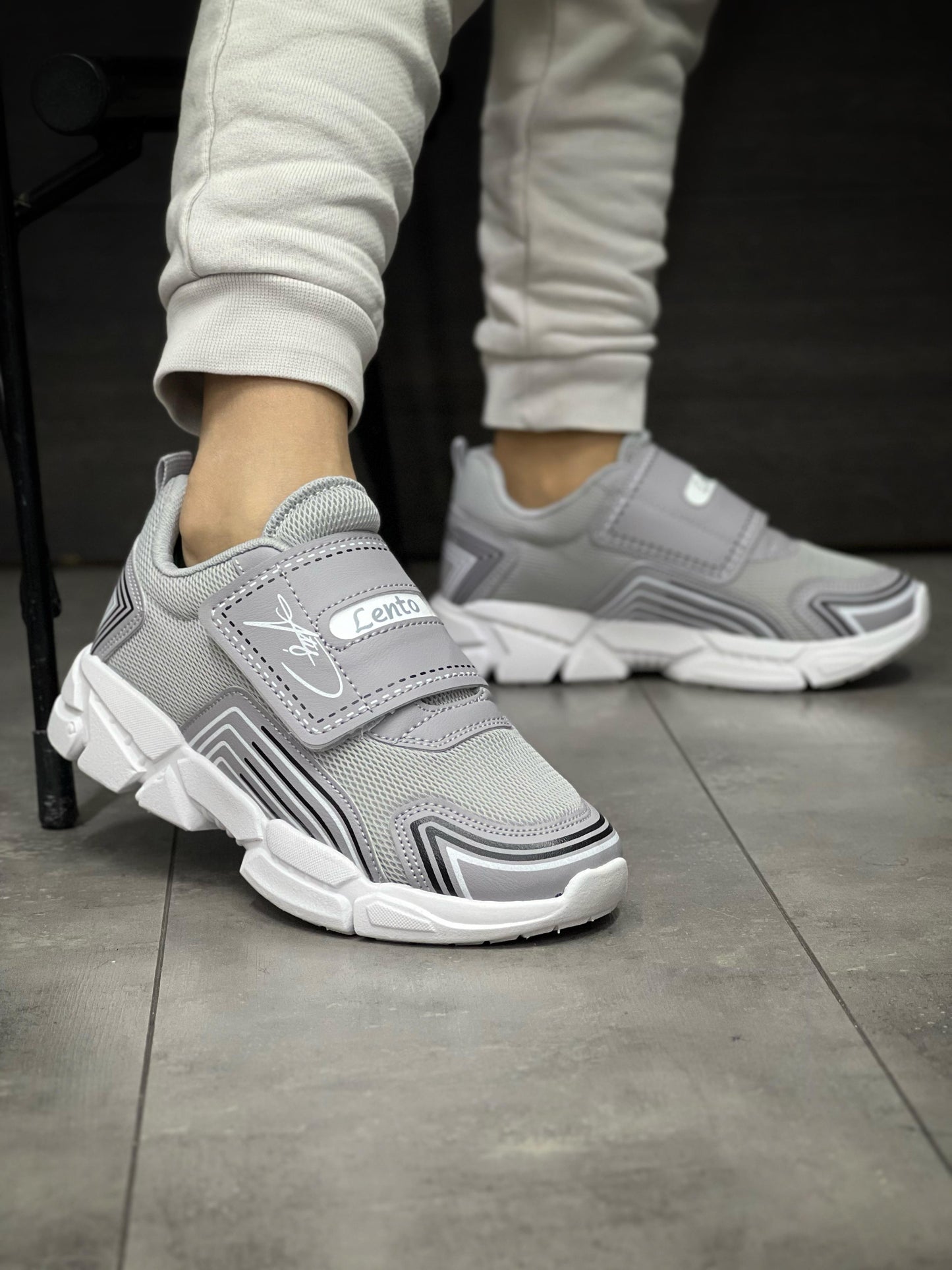 Çocuk Ortopedik Cırtlı Esnek Hafif Nefes Alabilen Unisex File Çocuk Sneaker Spor Ayakkabı