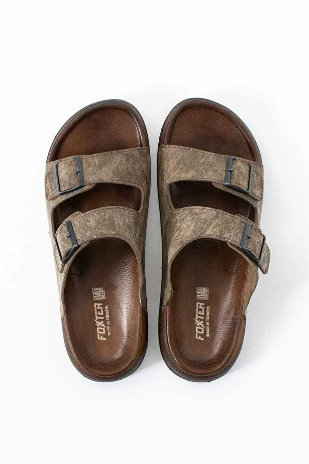 Erkek Ortopedik Rahat Taban Dikişli Şık Dışarı Içeri Erkek Terliği