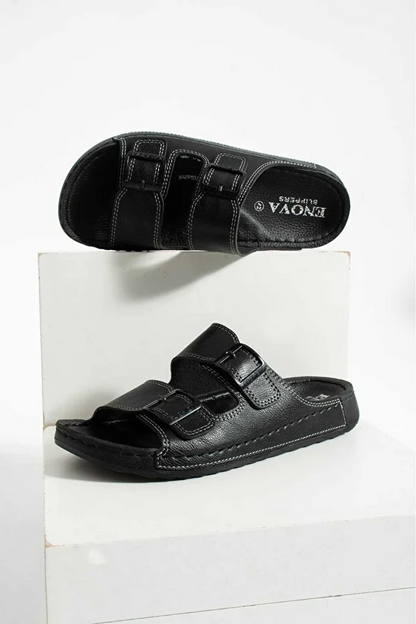 Erkek Ortopedik Rahat Taban Dikişli Erkek Rahart Terliği