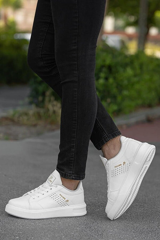 Erkek Lazer Cilt Deri Lifestyle Casual Şık Günlük Bağcıklı Ortopedik Sneaker Spor Ayakkabı