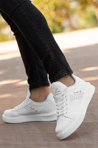 Erkek Lazer Cilt Deri Lifestyle Casual Şık Günlük Bağcıklı Ortopedik Sneaker Spor Ayakkabı