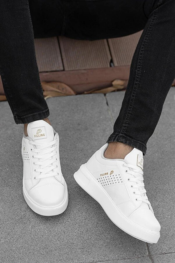 Erkek Lazer Cilt Deri Lifestyle Casual Şık Günlük Bağcıklı Ortopedik Sneaker Spor Ayakkabı