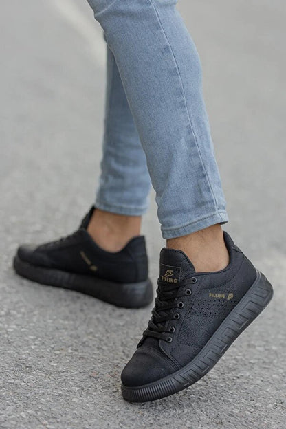 Erkek Lazer Cilt Deri Lifestyle Casual Şık Günlük Bağcıklı Ortopedik Sneaker Spor Ayakkabı