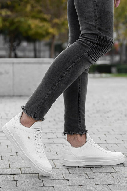 Deri Kapitone Günlük Ortopedik Rahat Kalite Bağcıklı Casual Erkek Sneaker Spor Ayakkabı