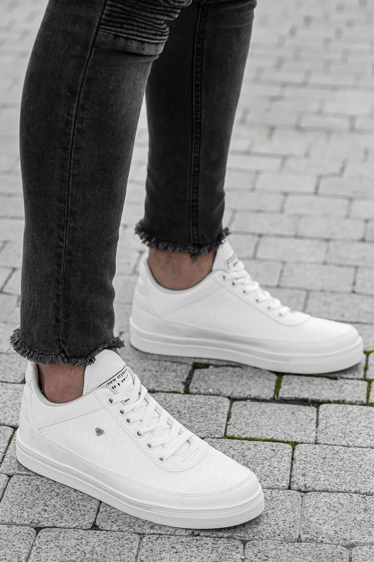 Deri Kapitone Günlük Ortopedik Rahat Kalite Bağcıklı Casual Erkek Sneaker Spor Ayakkabı