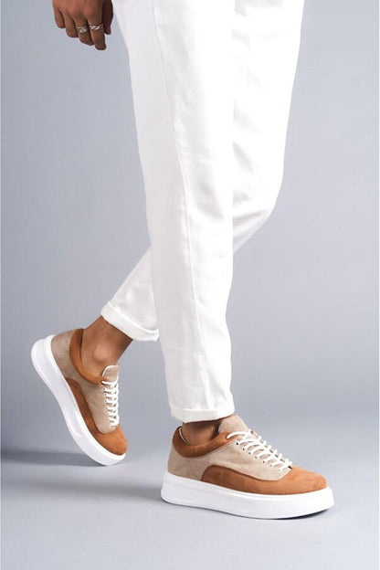 Süet Bağcıklı Erkek Spor Sneaker Ortopedik Taban Günlük Ayakkabı