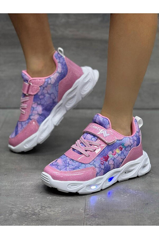 Mackrock Mackrock Çocuk Unisex Ortopedik Snakers Işılklı(Lambalı)Spor Ayakkabı