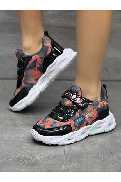 Mackrock Mackrock Çocuk Unisex Ortopedik Snakers Işılklı(Lambalı)Spor Ayakkabı