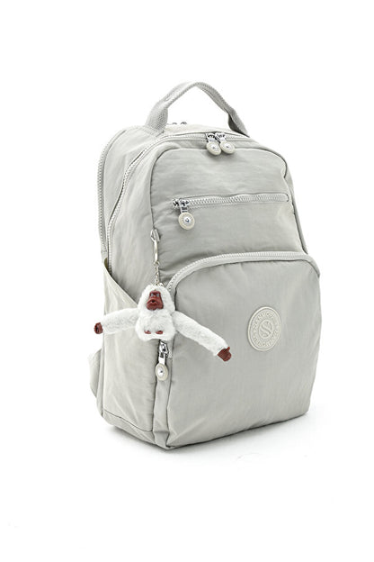 Unisex Suya Dayanıklı Krinkıl Kumaş Çok Gözlü Orta Boy Koyu Laptop Okul Ve Sırt Çantası