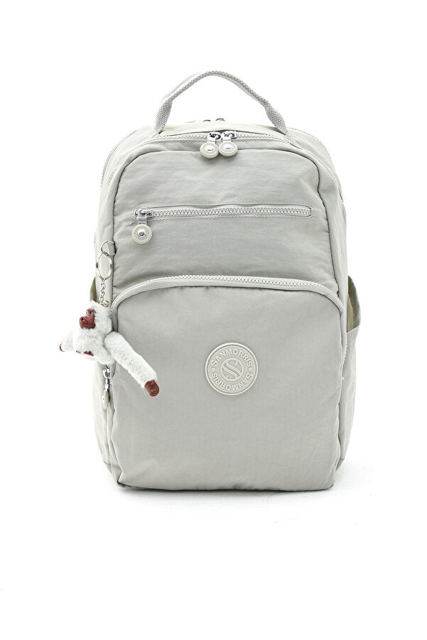 Unisex Suya Dayanıklı Krinkıl Kumaş Çok Gözlü Orta Boy Koyu Laptop Okul Ve Sırt Çantası