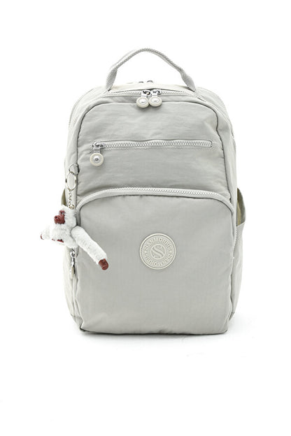 Unisex Suya Dayanıklı Krinkıl Kumaş Çok Gözlü Orta Boy Koyu Laptop Okul Ve Sırt Çantası