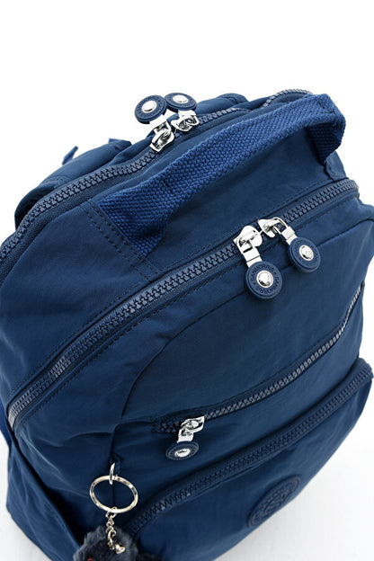 Unisex Suya Dayanıklı Krinkıl Kumaş Çok Gözlü Orta Boy Koyu Laptop Okul Ve Sırt Çantası