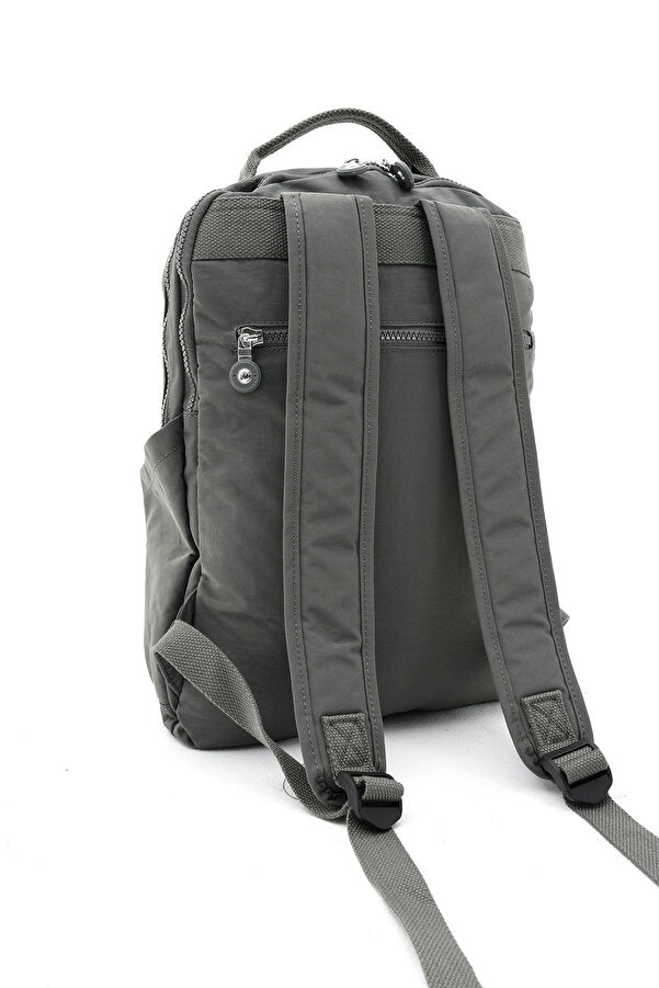 Unisex Suya Dayanıklı Krinkıl Kumaş Çok Gözlü Orta Boy Koyu Laptop Okul Ve Sırt Çantası