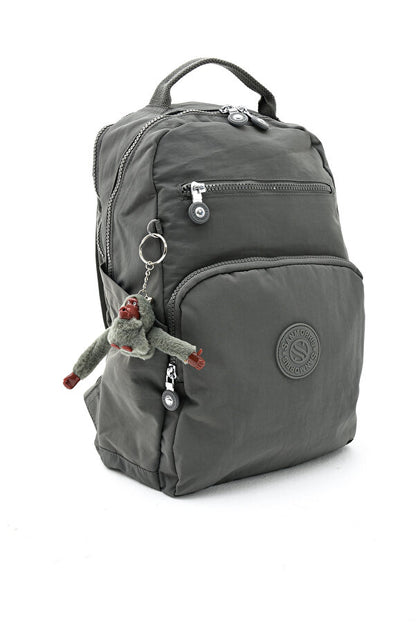 Unisex Suya Dayanıklı Krinkıl Kumaş Çok Gözlü Orta Boy Koyu Laptop Okul Ve Sırt Çantası