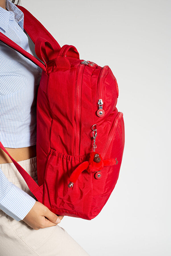 Sağlam Suya Dayanıklı Krinkıl Kumaş Çok Gözlü Orta Boy Laptop-Okul Ve Sırt Çantası