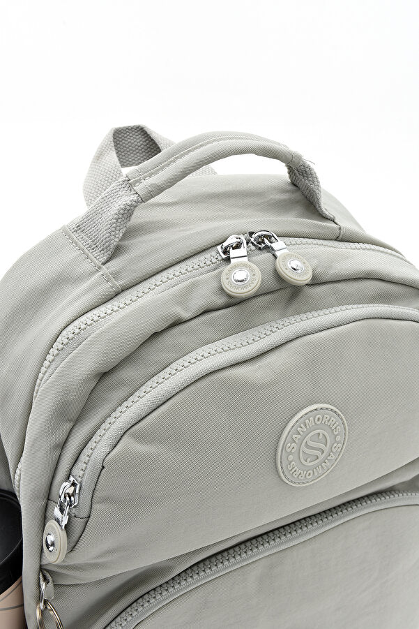 Sağlam Suya Dayanıklı Krinkıl Kumaş Çok Gözlü Orta Boy Laptop-Okul Ve Sırt Çantası