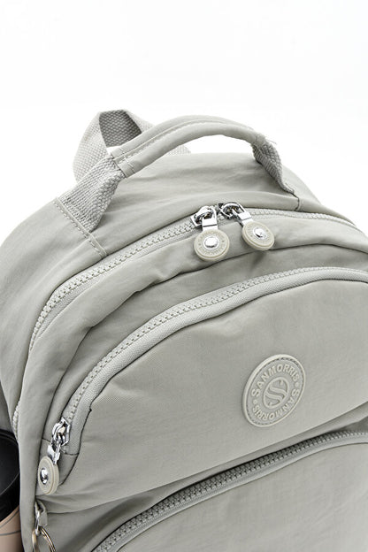 Sağlam Suya Dayanıklı Krinkıl Kumaş Çok Gözlü Orta Boy Laptop-Okul Ve Sırt Çantası