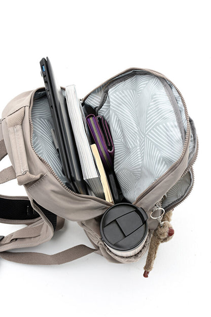 Sağlam Suya Dayanıklı Krinkıl Kumaş Çok Gözlü Orta Boy Laptop-Okul Ve Sırt Çantası