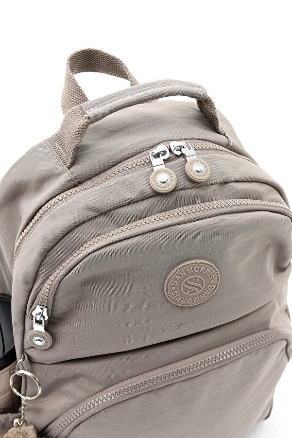 Sağlam Suya Dayanıklı Krinkıl Kumaş Çok Gözlü Orta Boy Laptop-Okul Ve Sırt Çantası