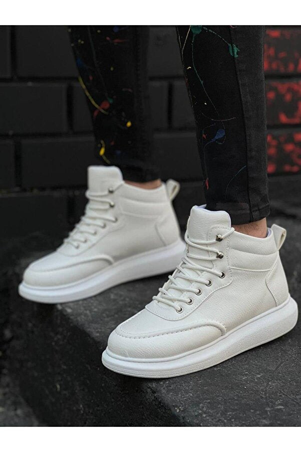 Cilt Bağcıklı Bootie Ortopedik Taban Yarım Bilek Bot