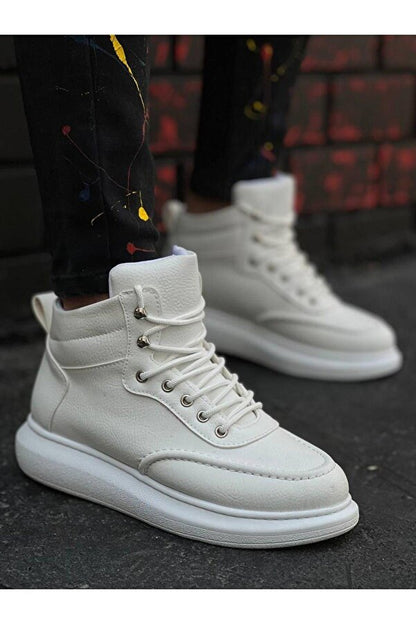 Cilt Bağcıklı Bootie Ortopedik Taban Yarım Bilek Bot