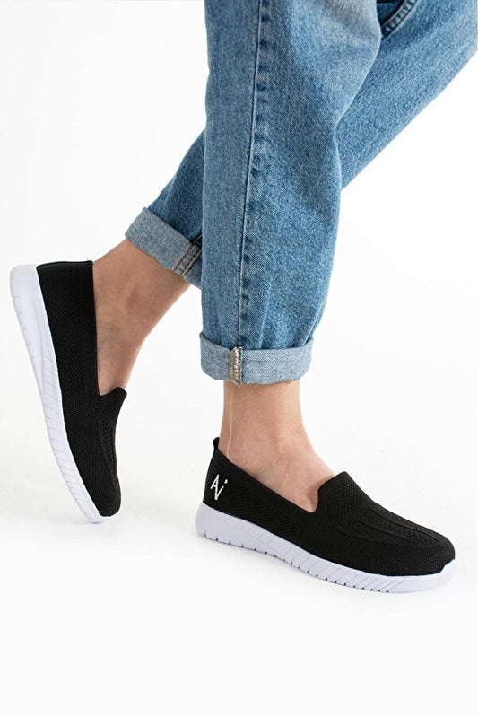 Mackrocksports Örme Sneaker Rahat Hafif Yumuşak Ses Yapmaz Ortopedik Günlük Ayakkabı Ofis Dış Mekan