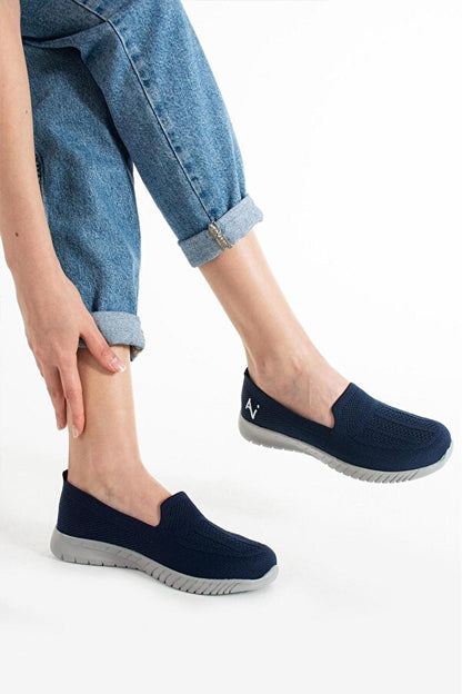 Mackrocksports Örme Sneaker Rahat Hafif Yumuşak Ses Yapmaz Ortopedik Günlük Ayakkabı Ofis Dış Mekan