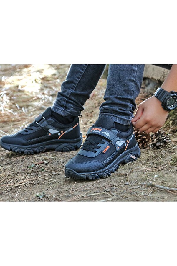 Spor Çocuk Unisex Microlight Taban Su İtici Kumaş Cırtlı Trekking Ayakkabı
