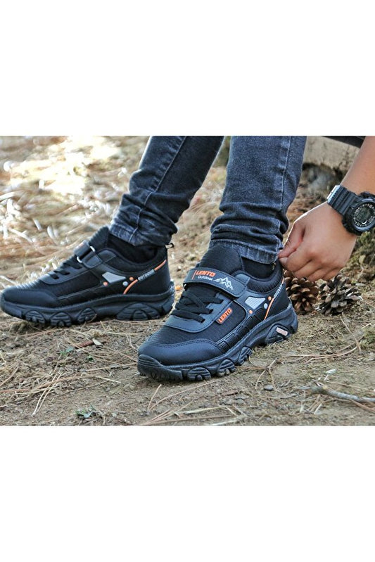 Spor Çocuk Unisex Microlight Taban Su İtici Kumaş Cırtlı Trekking Ayakkabı