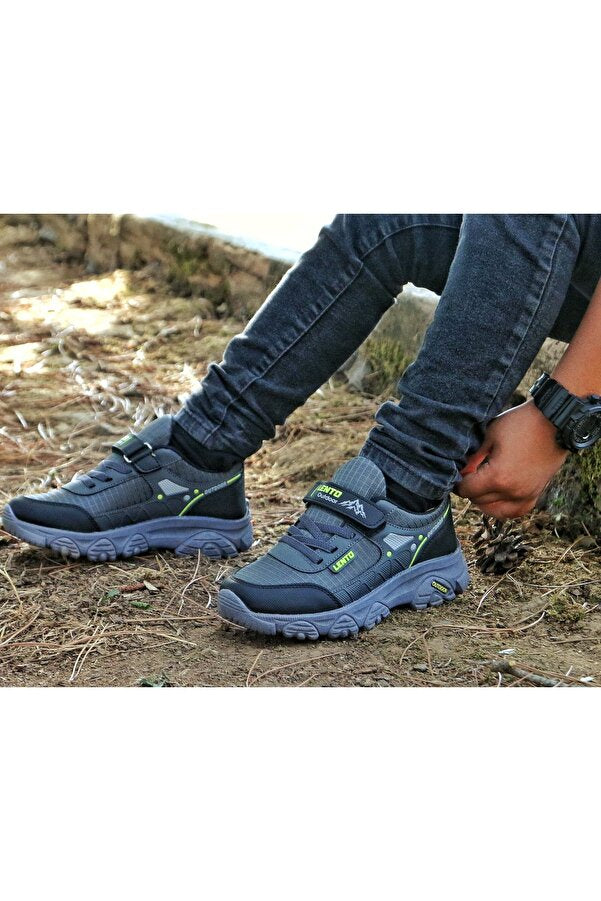 Spor Çocuk Unisex Microlight Taban Su İtici Kumaş Cırtlı Trekking Ayakkabı