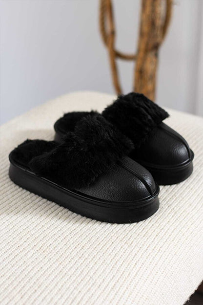 Taba Kadın Cırtlı Çıkarılabilir Rahat Kaymaz Taban Ev Dış Mekan Peluş Terliği