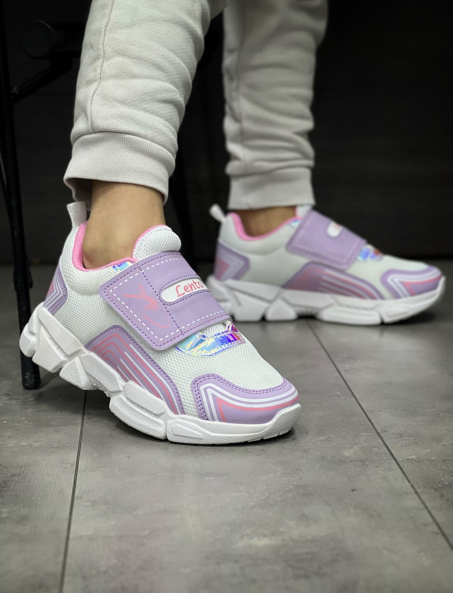 Çocuk Ortopedik Cırtlı Esnek Hafif Nefes Alabilen Unisex File Çocuk Sneaker Spor Ayakkabı