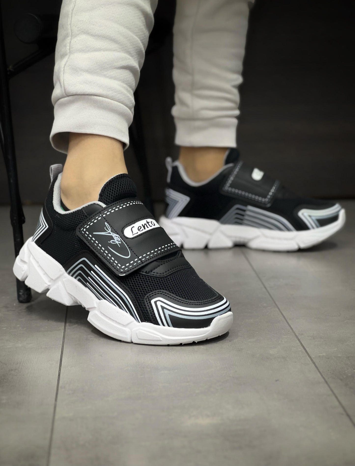 Çocuk Ortopedik Cırtlı Esnek Hafif Nefes Alabilen Unisex File Çocuk Sneaker Spor Ayakkabı