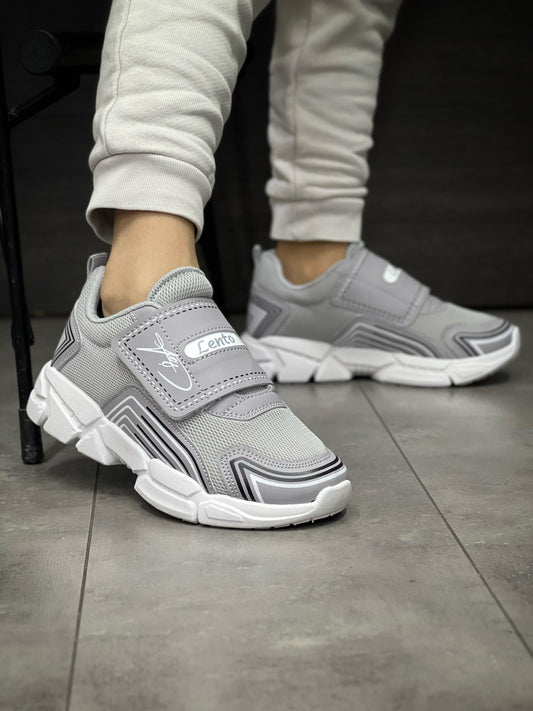 Çocuk Ortopedik Cırtlı Esnek Hafif Nefes Alabilen Unisex File Çocuk Sneaker Spor Ayakkabı